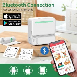 Portativ Mini Printer - Etiketlər, Şəkillər və Gündəlik Qeydlər üçün İdeal Seçim