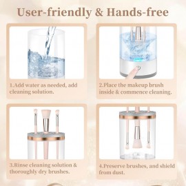 Elektrik Makiyaj Fırça Təmizləyicisi – Dərin və Sürətli Təmizlik – Portativ, Səyahət və Ev üçün İdeal