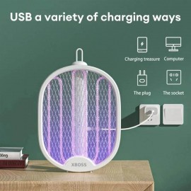 XBOSS K17 3500V Elektrikli Ağcaqanad Öldürücü Raket – USB Şarjlı Qatlana Bilən