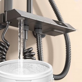 İntellektual Sayğaclı və Termostatik Duş Seti – Ev üçün Əlavə Basınclı Mis Qara Duş Başlığı