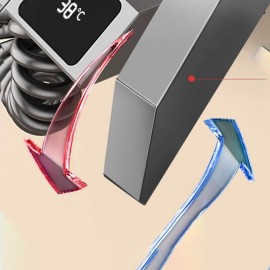 İntellektual Sayğaclı və Termostatik Duş Seti – Ev üçün Əlavə Basınclı Mis Qara Duş Başlığı