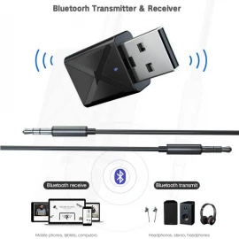 2-si 1-ində Micro Bluetooth Adapter 5.0 Qebuledici və Ötürücü TV Kompüter və Avtomobil üçün