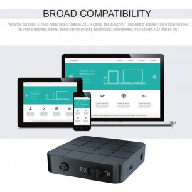 2 in 1 Bluetooth 5.0 Qəbuledici Ötürücü AV Aux Mikrafon ilə Tv Komp Avtomobil Musiqi Mərkəzi üçün