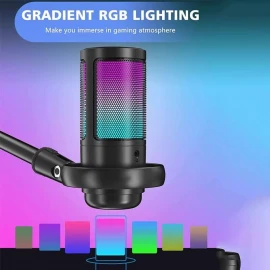 USB Mikrafon Notebook və Kompüterlə həm də Telefonda Professional Səsyazma Canlı Yayım Oyun Karaoke üçün