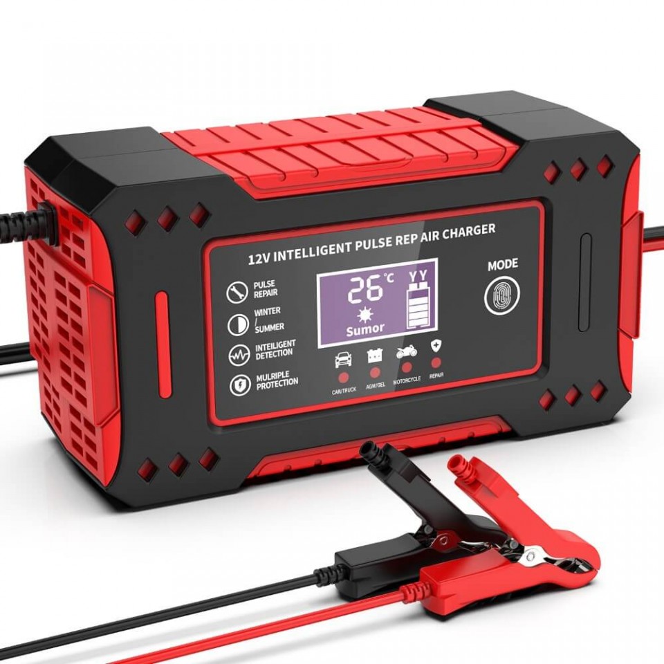 Avtomobil və Motosiklet üçün 12v Batarya Şarj Aləti Jump Starter Batareya Təmir Edici