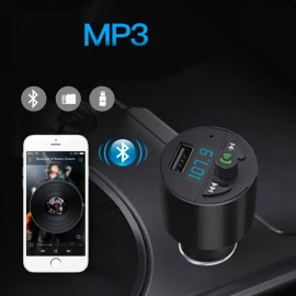 XBOSS Stereo One Avtomobil Bluetooth FM Modulyatoru, 2.5A Sürətli sarj Adaptoru Zəng Etmə Qəbul Etmə
