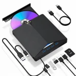 M-LID MD-701 7-in-1 Xarici DVD-RW USB 3.0 Sürücü – CD/DVD Yazıcı, USB Hub, SD/TF