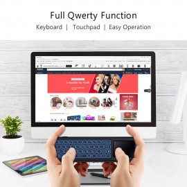 XBOSS T8 PLUS Naqilsiz Maus Mini USB Klaviatura Səs ilə İdarəetmə Rgb 7 Rəng İşıqlı + Touch İdarə Havadan Idarə Oluna Bilən Android TV Box/Kompüter