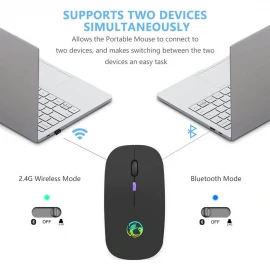 iMICI RGB Bluetooth Mouse Telefon / Komputer /Planşet üçün Sarj Edilə Bilən Siçan
