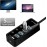 XBOSS i4 5 Portlu Yandırıb Söndürmə Düyməli 5Gbps Sürətli USB HUB (Qara)