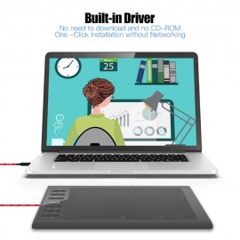 VINSA 10 inç Qrafik Planşet Rəsm və ya Yazı Üçün + Staylus Qələm/Qələm Tutucu / 8 Ədəd Başlıq / Qələm Klipsi