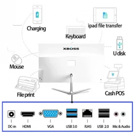 XBOSS Windows 10 Masaüstü Kompüter 21.5inch Full HD 4 Nüvəli Intel i5 2410 Klaviatuda və Mausla Birlikdə 8Gb Ram 120Gb Yaddaş