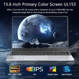 ASIJ Ultra-Nazik 15.6 düym Noutbuk – 16GB RAM, 128GB SSD, Intel Dörd Nüvəli, Windows 10 Pro