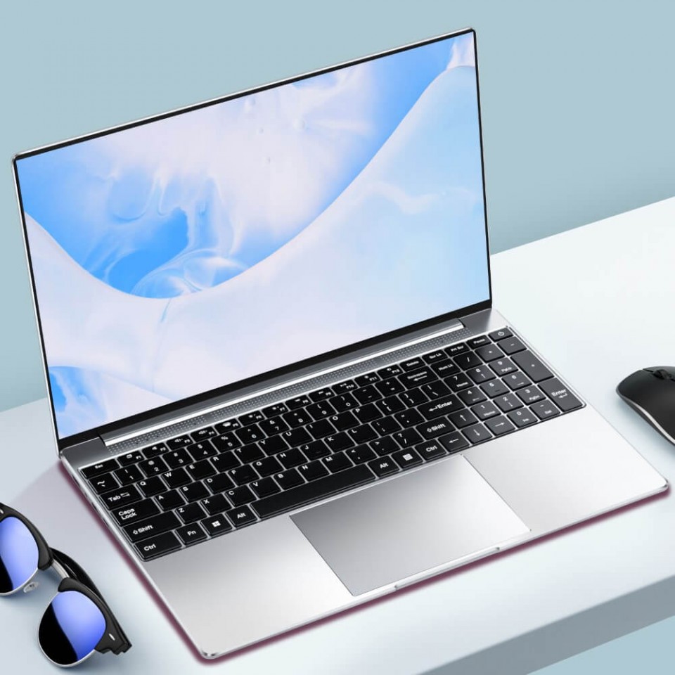 XBOSS Ultra-Nazik 15.6 düym Noutbuk – 16GB RAM, 128GB SSD, Intel Dörd Nüvəli, Windows 10 Pro