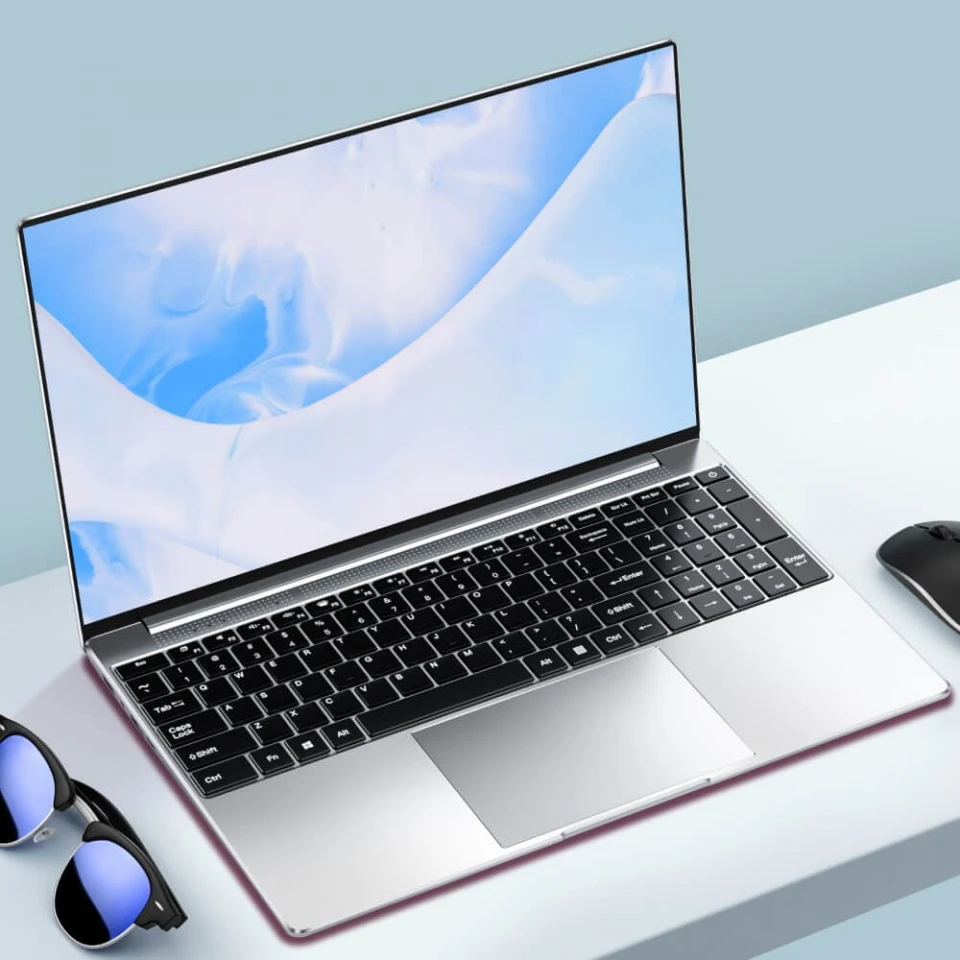 XBOSS Ultra-Nazik 15.6 düym Noutbuk – 16GB RAM, 128GB SSD, Intel Dörd Nüvəli, Windows 10 Pro