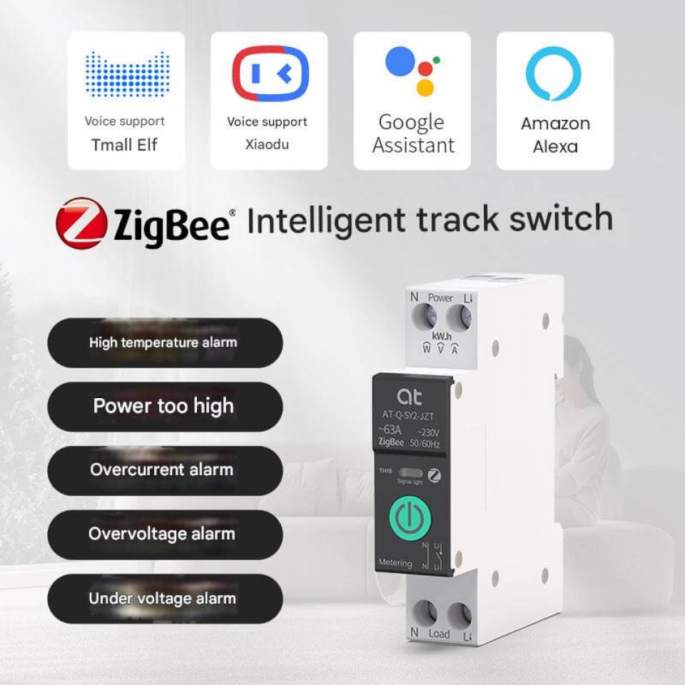 Tuya Zigbee Ağıllı Avtomat 1–63A – Enerji Ölçümü və Uzaqdan İdarəetmə ilə Tuya Zigbee Ağıllı Avtomat 1–63A – Enerji Ölçümü və Uzaqdan İdarəetmə ilə