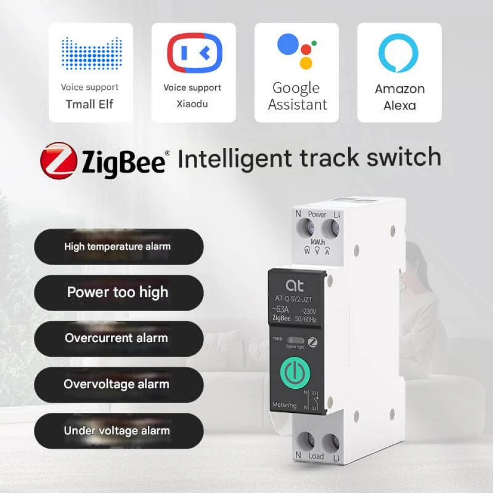Tuya Zigbee Ağıllı Avtomat 1–63A – Enerji Ölçümü və Uzaqdan İdarəetmə ilə