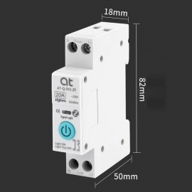 TUYA Ağıllı Elektrik Avtomatı – 1P 20A ZigBee DIN Relssə Quraşdırılan – Ev Avtomatlaşdırması üçün İdeal