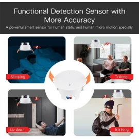 Zigbee 2.4GHz mmWave Mövcudluq Sensoru | Hərəkət və İşıq Algılaması | Tuya Smart Life və Home Assistant