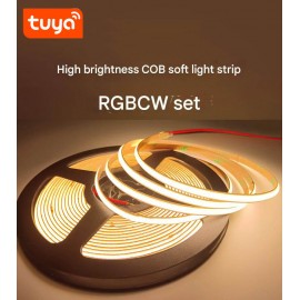 Tuya Ağıllı RGBCW LED İşıq Zolağı – ZigBee, Yüksək Parlaqlıq, COB Texnologiyası, Musiqi Ritmi və Səs İdarəetməsi