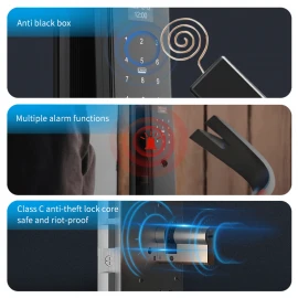 NeweKey Tuya Tətbiqi ilə Üztanıma və HD Video Dəstəyi olan Ev Qapısı Ağıllı Kilidi