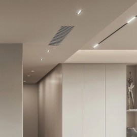 30W Qara LED İnteqrasiya Edilmiş Şəbəkəli Çıraq – İşıqlandırma üçün Daxili Gömülü Xətti Lampa