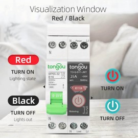 Tongou Tuya WiFi Ağıllı Avtomat – Mobil Tətbiq və Səs İdarəsi ilə 25A Tongou Tuya WiFi Ağıllı Avtomat – Mobil Tətbiq və Səs İdarəsi ilə 25A