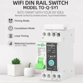 Tongou Tuya WiFi Ağıllı Avtomat – Mobil Tətbiq və Səs İdarəsi ilə 25A