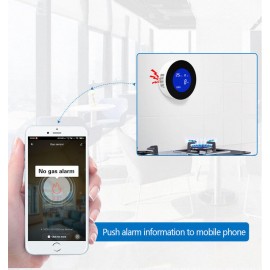 Tuya WiFi Təbii Qaz Detektoru Metan Qaz Detektoru Temperatur Funksiyalı Qaz Sızma Detektoru