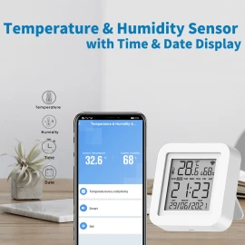Tuya Smart WiFi Temperature and Humidity Sensor iR idarəetməli
