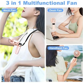 XBOSS N15 Telefon Tutacaqlı Həmdə Boyundan Asıla Bilən Mini Sərinkeş Çəhrayı