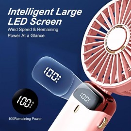 XBOSS N15 Telefon Tutacaqlı Həmdə Boyundan Asıla Bilən Mini Sərinkeş Çəhrayı