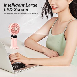 XBOSS N15 Telefon Tutacaqlı Həmdə Boyundan Asıla Bilən Mini Sərinkeş Çəhrayı