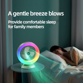 XBOSS S27 RGB Stolüstü Sərinkeş Sarj Oluna Bilən Ağ