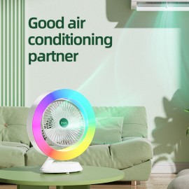 XBOSS S27 RGB Stolüstü Sərinkeş Sarj Oluna Bilən Ağ