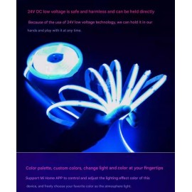 RGB COB Smart LED Zolaq İşıq – 24V, Bluetooth Mesh, Mi Home Uyğun, Tavana və Pərdəyə Quraşdırıla Bilən 10 Metr