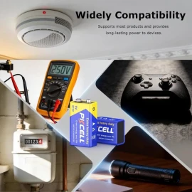 9V Batareya 6F22 PKCELL Extra Heavy Duty – Uzunömürlü, Güclü Enerji (Mikrofon, Siqnalizasiya, Oyuncaq üçün)