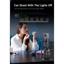 360° Avtomatik Üz İzləmə Tripodu – Ağıllı Kamera Tutacağı, Jest Nəzarəti və Uzaqdan İdarəetmə ilə Vlog, Yayım və TikTok üçün