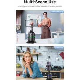 360° Avtomatik Üz İzləmə Tripodu – Ağıllı Kamera Tutacağı, Jest Nəzarəti və Uzaqdan İdarəetmə ilə Vlog, Yayım və TikTok üçün