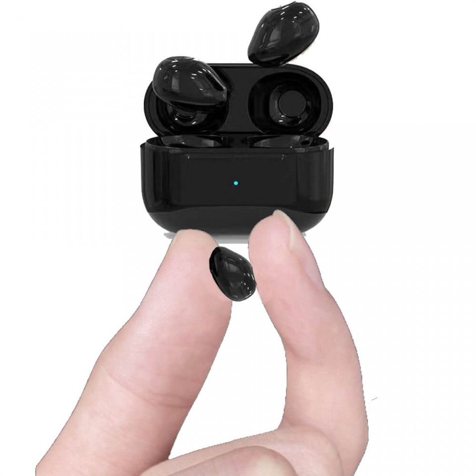 XBOSS PRO 4S+ Mikro Bluetooth Qulaqlıq Stereo Səs Mini Gizli Qulaqcıq (Qara)