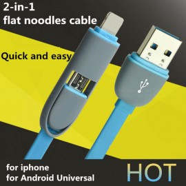 İksi birində usb kabel.Həm iphone həm də samsung Htc və s android telefonlar üçün
