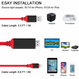 Telefonun Ekranın Tv də Göstərmək üçün Kabel 4K 1080P iphone 11 12 13 8 ipad Mini Air Pro üçün 2metr