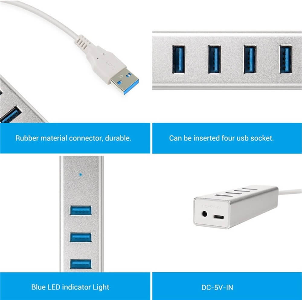 XBOSS R11 3 0 USB Hub Aliminium 4 Port 5Gbps Komputer PS4 Ps5 Xbox ucun ...